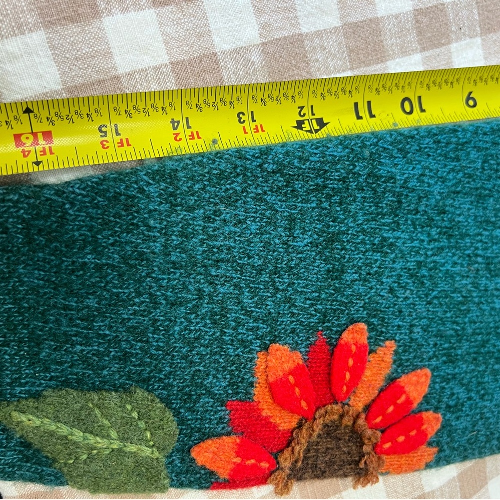 Susan Bristol lambswool sunflower cardigan sweater large - Picture 7 of 12